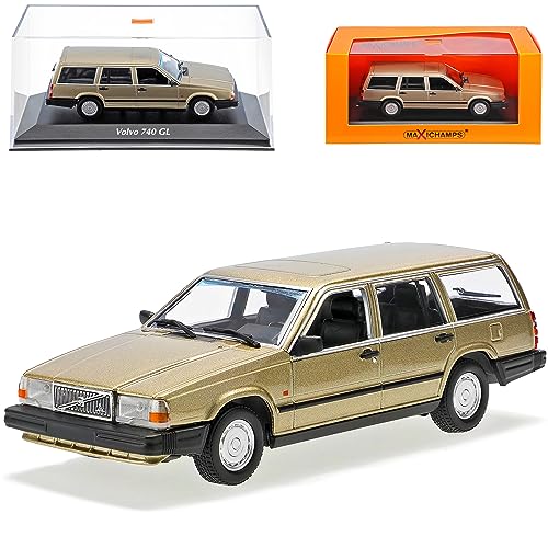 Volvo 740 GL Kombi Gold Metallic 1984-1992 1/43 Minichamps Maxichamps Modell Auto mit individiuellem Wunschkennzeichen von alles-meine.de GmbH