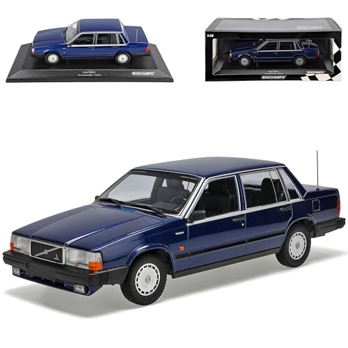 Volvo 740 GL Limousine Dunkel Blau Metallic 1984-1992 limitiert auf 804 Stück weltweit 1/18 Minichamps Modell Auto mit individiuellem Wunschkennzeichen von alles-meine.de GmbH