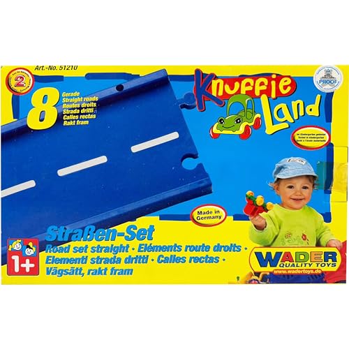 Wader - Knuffie Land - 8 gerade Straßen Teile - blau - Knuffieland - Straße Elemente von alles-meine.de GmbH