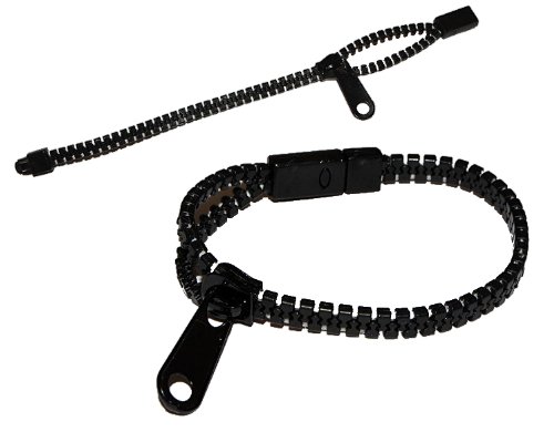 alles-meine.de GmbH 1 STK. Armband mit Reiverschluß - individuell verlängerbar - schwarz - Armbänder für Kinder und Erwachsene alles-meine.de GmbH 1 STK. Armband mit Reiverschluß - individuell verlängerbar - schwarz - Armbänder für Kinder und Erwachsene von alles-meine.de GmbH