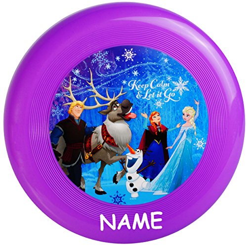 1 Stück Frisbee Scheibe - Wurfscheibe - Disney die Eiskönigin - Frozen - incl. Name - Ø 23,5 cm - Schwebedeckel - für Kinder/Erwachsene/Hunde - Kind.. von alles-meine.de GmbH