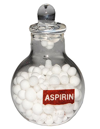 alles-meine.de GmbH 1 Stück Glas mit Aspirin/Kopfschmerztabletten - Miniatur für Puppenstube Maßstab 1:12 - Puppenhaus Puppenhausmöbel - Wohnzimmer Tabletten - Tablettendose .. von alles-meine.de GmbH