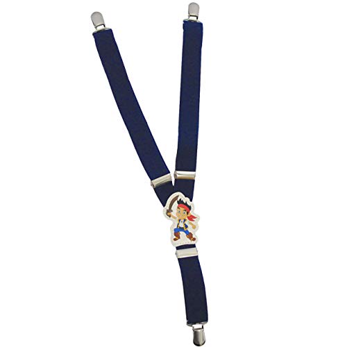 alles-meine.de GmbH 1 Stück Hosenträger - Jake und die Nimmerland Piraten - blau - 1 bis 6 Jahre - stufenlos verstellbar - 3 Clips - Y - Form - 25 mm - Kinderhosenträger - .. von alles-meine.de GmbH
