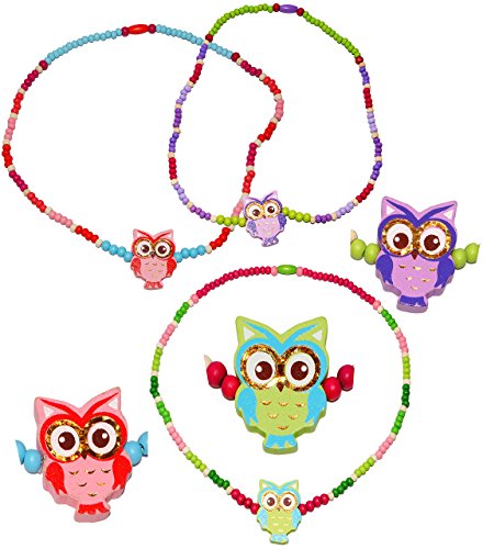 alles-meine.de GmbH 1 Stück Kette/Kinderkette - lustige Eule - bunt - aus Holz - Schmuck/Perlenkette - Bunte Perlen - grün lila rot - Holzkette für Kinder - Mädchen & J.. alles-meine.de GmbH 1 Stück Kette/Kinderkette - lustige Eule - bunt - aus Holz - Schmuck/Perlenkette - Bunte Perlen - grün lila rot - Holzkette für Kinder - Mädchen & J.. von alles-meine.de GmbH