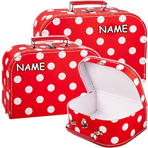 alles-meine.de GmbH 1 Stück Koffer/Kinderkoffer - MITTEL - Punkte - rot & weiß - incl. Name - 25 cm - ideal für Spielzeug und als Geldgeschenk - Mädchen & Jungen - Pappko.. alles-meine.de GmbH 1 Stück Koffer/Kinderkoffer - MITTEL - Punkte - rot & weiß - incl. Name - 25 cm - ideal für Spielzeug und als Geldgeschenk - Mädchen & Jungen - Pappko.. von alles-meine.de GmbH