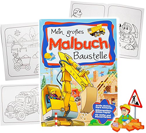 alles-meine.de GmbH 1 Stück großes XL Malbuch - A4 - Baustelle & Baustellen Fahrzeuge/Autos - große Motive - 80 Seiten - Fahrzeuge - für Stifte & Wassermalfarben - Dickes.. alles-meine.de GmbH 1 Stück großes XL Malbuch - A4 - Baustelle & Baustellen Fahrzeuge/Autos - große Motive - 80 Seiten - Fahrzeuge - für Stifte & Wassermalfarben - Dickes.. von alles-meine.de GmbH