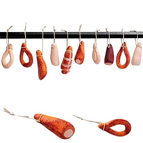 alles-meine.de GmbH 10 Stück Miniaturen - Würste - Schinken - Salami Schinkenwurst - Diorama - Maßstab 1:12 - z.B. für Puppenstube Küche - Puppenhaus/Klein - Mini - Puppe.. von alles-meine.de GmbH