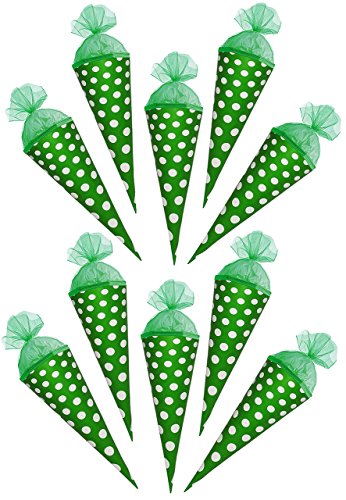 alles-meine.de GmbH 10 Stück - Schultüte - Punkte Grün Weiss - 50 cm - mit Tüllabschluß - Zuckertüte - mit/ohne Kunststoff Spitze - für Mädchen & Jungen - gepunktet Polka D.. alles-meine.de GmbH 10 Stück - Schultüte - Punkte Grün Weiss - 50 cm - mit Tüllabschluß - Zuckertüte - mit/ohne Kunststoff Spitze - für Mädchen & Jungen - gepunktet Polka D.. von alles-meine.de GmbH