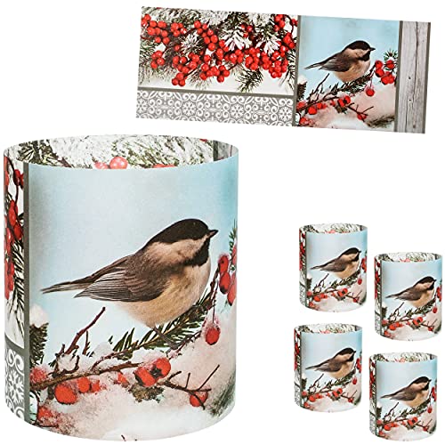 alles-meine.de GmbH 10 Stück - kleine Tischlichter Motiv frei wählbar Vogel im Schnee - Winter 10 cm - Licht - für Teelichter/Batterie LED Lichter & Kerzen - Windlicht - .. von alles-meine.de GmbH