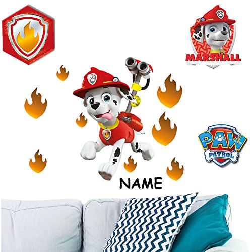 alles-meine.de GmbH 12 TLG. Set Wandtattoo/Sticker - P. Patrol - Feuerwehr Hund Marshall - inkl. Name - Wandsticker - Aufkleber für Kinderzimmer - selbstklebend + wiederv.. alles-meine.de GmbH 12 TLG. Set Wandtattoo/Sticker - P. Patrol - Feuerwehr Hund Marshall - inkl. Name - Wandsticker - Aufkleber für Kinderzimmer - selbstklebend + wiederv.. von alles-meine.de GmbH