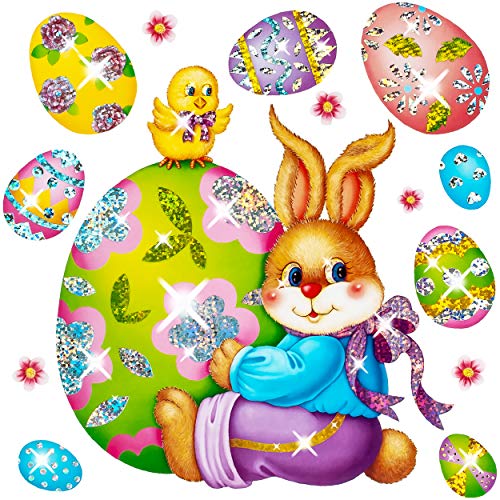 alles-meine.de GmbH 14 TLG. Set - große XL - Fensterbilder Motivwahl Osterhase & Osterei - statisch haftend - selbstklebend + wiederverwendbar - Set Sticker Fenstersticker Au.. von alles-meine.de GmbH