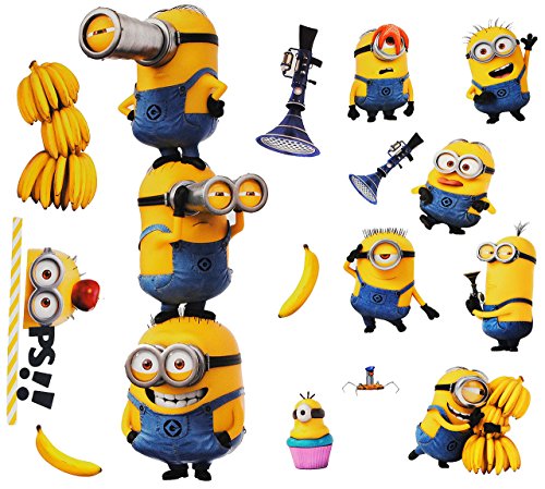 alles-meine.de GmbH 15 TLG. Set Wandtattoo/Sticker + Fensterbilder - Minions - Ich einfach unverbesserlich - Wandsticker + Fenstersticker - Aufkleber für Kinderzimmer - M.. von alles-meine.de GmbH