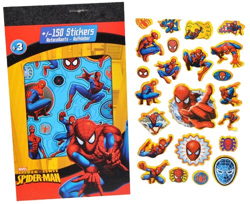 alles-meine.de GmbH 150tlg. XL - Set Sticker/Aufkleber - Spyderman - Kinder Kind klein Spider Man z.B. für Stickeralbum Stickerblock/Kindersticker - Stickermappe von alles-meine.de GmbH