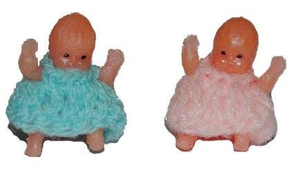 alles-meine.de GmbH 2 Baby Kinder Puppe Babypuppe Junge Mädchen Miniatur für Puppenstube Puppenhaus - Puppenstube Küche - Maßstab 1:12 von alles-meine.de GmbH