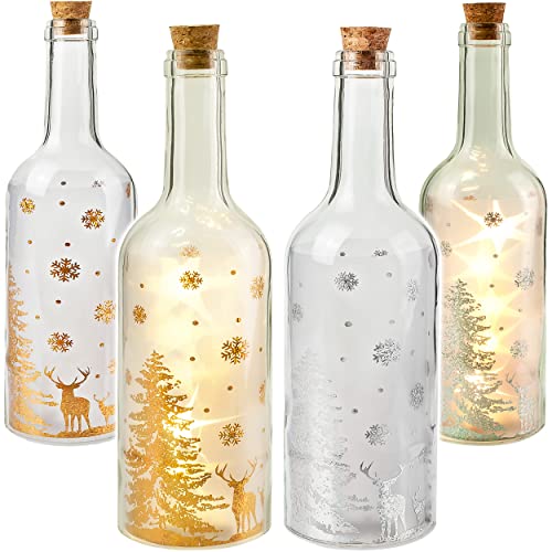 alles-meine.de GmbH 2 Stück Lichterflaschen/Licht LED - Dekoflaschen Verschiedene Motive frei wählbar 34 cm - Lichtflasche/Flasche mit Licht - Batterie betrieben - warm.. von alles-meine.de GmbH