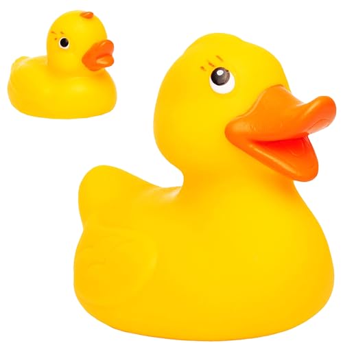 alles-meine.de GmbH 2 TLG. Quietsch Set - Enten Familie - 10 cm - große Schwimmtiere - ab Geburt - 0 Jahre ! - Quietschtier/Figur Quietschfigur - Schwimmtier - Badeenten - .. von alles-meine.de GmbH