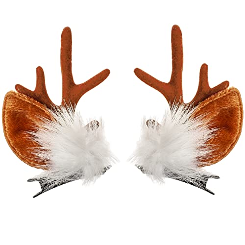 alles-meine.de GmbH 2 TLG. Set Haarspangen/Haarclips - Weihnachten - Elch Geweih & Ohren - für Kinder + Erwachsene - Weihnachtsschmuck - REH Hirsch Mädchen Schmuck Haarschmuc.. von alles-meine.de GmbH