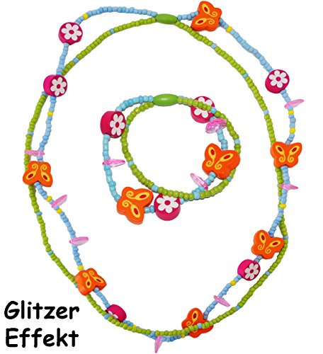 alles-meine.de GmbH 2 TLG. Set Kette + Armband - Blumen & Schmetterlinge - bunt - aus Holz - Schmuck/Perlenkette - Bunte Holzperlen/Perlen - Kinderschmuck - Halskette -.. alles-meine.de GmbH 2 TLG. Set Kette + Armband - Blumen & Schmetterlinge - bunt - aus Holz - Schmuck/Perlenkette - Bunte Holzperlen/Perlen - Kinderschmuck - Halskette -.. von alles-meine.de GmbH
