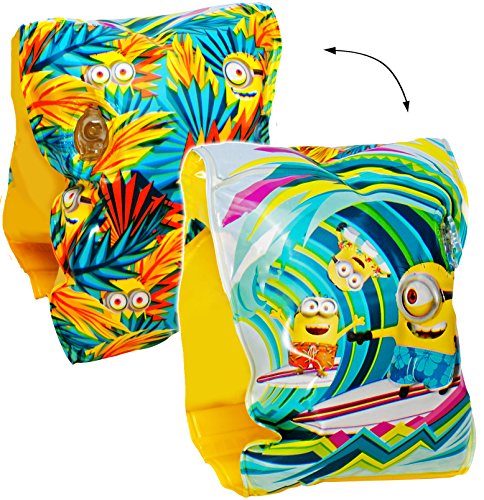 alles-meine.de GmbH 2 TLG. Set Schwimmflügel - aufblasbar - Minnion - Surfbrett & Welle - passend für 2 bis 6 Jahre - jeweils 2 Luftkammern ! - Schwimmärmel & Schwimmhilfe .. von alles-meine.de GmbH
