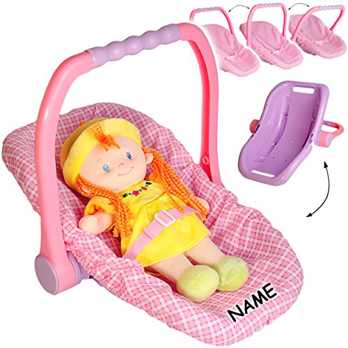 alles-meine.de GmbH 2 TLG. Set große Autoschale/Autositz + Stoffpuppe - Mädchen - inkl. Name - Bezug abnehmbar/Henkel stufenlos verstellbar - Schmusepuppe - Puppentrage.. alles-meine.de GmbH 2 TLG. Set große Autoschale/Autositz + Stoffpuppe - Mädchen - inkl. Name - Bezug abnehmbar/Henkel stufenlos verstellbar - Schmusepuppe - Puppentrage.. von alles-meine.de GmbH