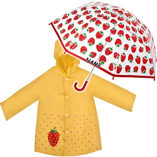 alles-meine.de GmbH 2 TLG. Set: Regenschirm + Regenjacke - Erdbeere - inkl. Name - Kinderschirm - Ø 76 cm - durchsichtig & durchscheinend - transparent - Regencape - Kinder - 2 b.. alles-meine.de GmbH 2 TLG. Set: Regenschirm + Regenjacke - Erdbeere - inkl. Name - Kinderschirm - Ø 76 cm - durchsichtig & durchscheinend - transparent - Regencape - Kinder - 2 b.. von alles-meine.de GmbH