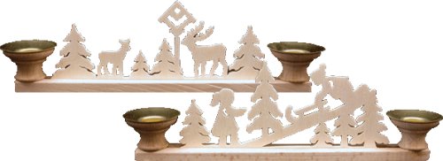 alles-meine.de GmbH 2 er Set: Laubsäge Holz Bastelset 3-D - Kerzenhalter - Rehe und Schlittenfahrt - zum Aussägen und Laubsägen/zum selber basteln - Echt Erzgebirge - herge.. alles-meine.de GmbH 2 er Set: Laubsäge Holz Bastelset 3-D - Kerzenhalter - Rehe und Schlittenfahrt - zum Aussägen und Laubsägen/zum selber basteln - Echt Erzgebirge - herge.. von alles-meine.de GmbH