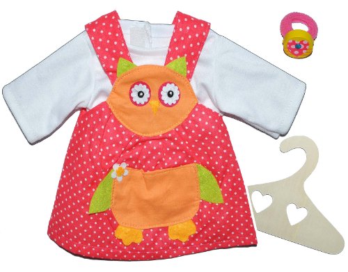 alles-meine.de GmbH 2 TLG. Set Puppenkleid Größe 28-35 cm - Kleid + Pullover mit Eulen Motiv - Punkte Eule gepunktet rot orange Kleidung Bekleidung Puppenkleidung Puppenbekleid.. alles-meine.de GmbH 2 TLG. Set Puppenkleid Größe 28-35 cm - Kleid + Pullover mit Eulen Motiv - Punkte Eule gepunktet rot orange Kleidung Bekleidung Puppenkleidung Puppenbekleid.. von alles-meine.de GmbH