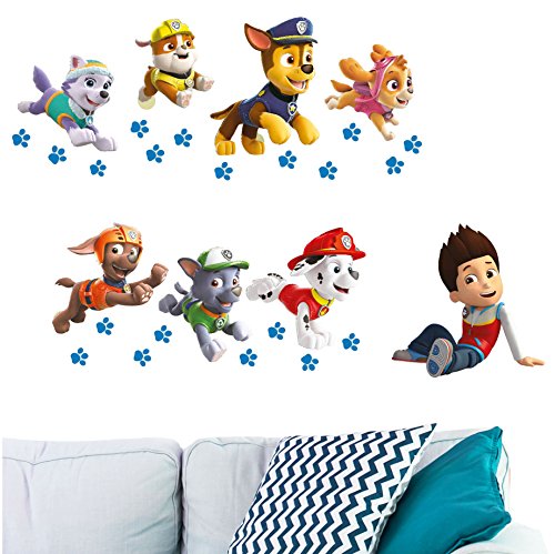 alles-meine.de GmbH 28 TLG. Set Wandtattoo/Sticker - P. Patrol - Hunde - Wandsticker - Aufkleber für Kinderzimmer - selbstklebend + wiederverwendbar + wasserfest - Kinder.. von alles-meine.de GmbH