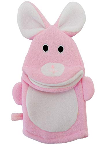 alles-meine.de GmbH 3-D Effekt Waschhandschuh/Handpuppe - süßer Hase - Mund bespielbar - für Kinder & Erwachsene - Handspielpuppe/Waschhandschuhe - Handpuppen - Zootier.. von alles-meine.de GmbH