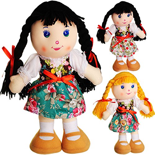 alles-meine.de GmbH 3 Stück große Schmusepuppen - AUSZIEHBAR - Mädchen mit Kleid - Blüten & Blumen - Lange Haare - 35-36 cm - Stoffpuppe aus Plüsch - Puppe - für Kinder -.. alles-meine.de GmbH 3 Stück große Schmusepuppen - AUSZIEHBAR - Mädchen mit Kleid - Blüten & Blumen - Lange Haare - 35-36 cm - Stoffpuppe aus Plüsch - Puppe - für Kinder -.. von alles-meine.de GmbH
