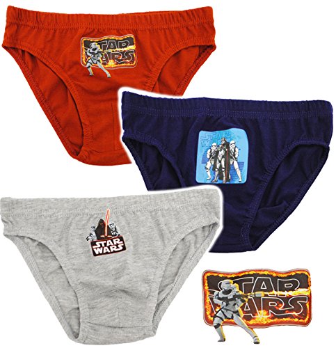 alles-meine.de GmbH 3 TLG. Slip/Unterhosen - Star Wars - Darth Vader/Stormtrooper - Größe 4 bis 5 Jahre - Gr. 110 bis 116-100% Baumwolle - Jungenslip/Unterwäsche - f.. von alles-meine.de GmbH
