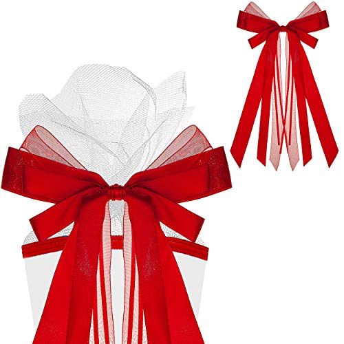 alles-meine.de GmbH 3D Schleife Farbwahl Junge & Mädchen - 30 cm lang u. 15 cm breit - mit edlen Satin Bändern + Tüllband - für Geschenk und Zuckertüte Schultüte - Geschenkba.. von alles-meine.de GmbH