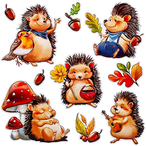 alles-meine.de GmbH 3D Wandsticker freie Motivwahl für Kinder & Erwachsene - 10 TLG. Set - Tier - Igel & Waldtiere - Relief Kunststoff - selbstklebend + wiederverwendbar - Wa.. von alles-meine.de GmbH