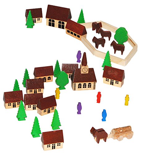 alles-meine.de GmbH 40 TLG. Set: Dorf mit Kirche, Häuser & Bäume, Pferdewagen, Figuren und Bausteine - aus Holz - Baukasten - Original Erzgebirge - ideal für Holzeisenbahn Gebäud.. alles-meine.de GmbH 40 TLG. Set: Dorf mit Kirche, Häuser & Bäume, Pferdewagen, Figuren und Bausteine - aus Holz - Baukasten - Original Erzgebirge - ideal für Holzeisenbahn Gebäud.. von alles-meine.de GmbH