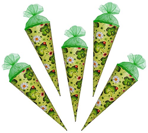 alles-meine.de GmbH 5 Stück - Schultüten - Marienkäfer Viel Glück - 50 cm - mit Tüllabschluß - Zuckertüte - mit/ohne Kunststoff Spitze - für Mädchen & Jungen - Kleeblatt al.. alles-meine.de GmbH 5 Stück - Schultüten - Marienkäfer Viel Glück - 50 cm - mit Tüllabschluß - Zuckertüte - mit/ohne Kunststoff Spitze - für Mädchen & Jungen - Kleeblatt al.. von alles-meine.de GmbH