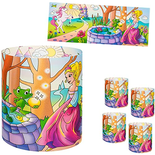 alles-meine.de GmbH 5 Stück - kleine Tischlichter Motiv frei wählbar Einhorn & Märchen Froschkönig 10 cm - Licht - für Teelichter/Batterie LED Lichter & Kerzen - Windlich.. von alles-meine.de GmbH