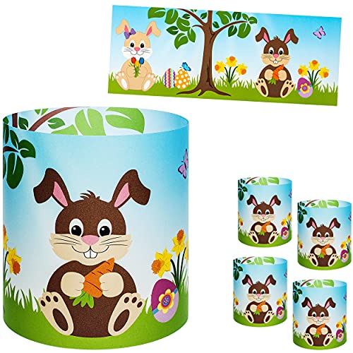 alles-meine.de GmbH 5 Stück - kleine Tischlichter Motiv frei wählbar Ostern - Osterhase & Ostereier 10 cm - Licht - für Teelichter/Batterie LED Lichter & Kerzen - Windlic.. von alles-meine.de GmbH