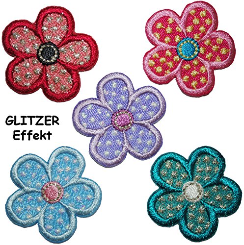 alles-meine.de GmbH 5 er Set - Blüte 3,1 cm Bügelbild - Aufnäher Applikation - blau + rot + lila + türkis + rosa - Bügelbilder Blumen Blüten alles-meine.de GmbH 5 er Set - Blüte 3,1 cm Bügelbild - Aufnäher Applikation - blau + rot + lila + türkis + rosa - Bügelbilder Blumen Blüten von alles-meine.de GmbH