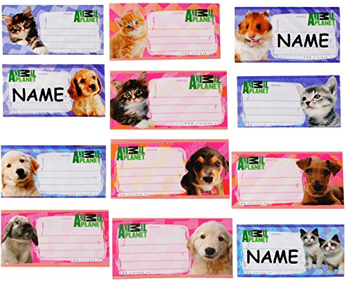 alles-meine.de GmbH 50 STK. Sticker für Hefte - Animal Planet Tiere - Hund Katzen - Heftetiketten für den Namen - Etiketten Schulheft Aufkleber Heft für Mädchen Jungen/Haustier.. von alles-meine.de GmbH