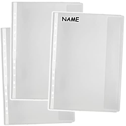 alles-meine.de GmbH 50 TLG. Set - A4 - Dokumentenhüllen - inkl. Name - mit Öffnungsklappe an rechter Seite - extra stark/dokumentenecht - Prospekthüllen - Klappe seitlich offen.. von alles-meine.de GmbH