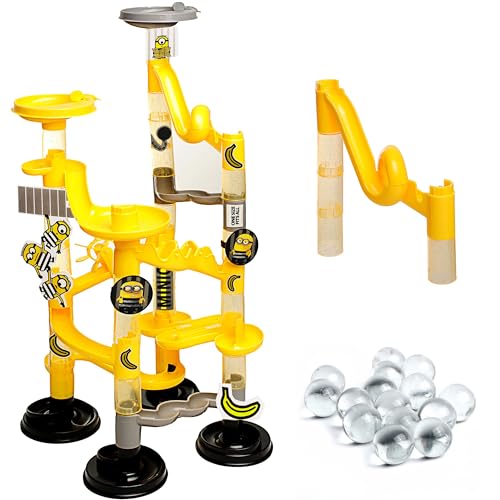 alles-meine.de GmbH 52 Teile - XL Murmelbahn Set/Kugelbahn - Minnion - ich einfach unverbesserlich - Bausatz - aus Kunststoff - Plastik - Sandkasten - Innen & Außen - Glasmur.. von alles-meine.de GmbH