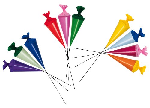 alles-meine.de GmbH 6 STK. Schultüte - 12 cm - mit Stiel - rund - Geschenktüte klein Dekoration - Zuckertüte Deko für Schulanfang Dekotüten 12cm - Blumenstrauß Tischdeko Dekorati alles-meine.de GmbH 6 STK. Schultüte - 12 cm - mit Stiel - rund - Geschenktüte klein Dekoration - Zuckertüte Deko für Schulanfang Dekotüten 12cm - Blumenstrauß Tischdeko Dekorati von alles-meine.de GmbH