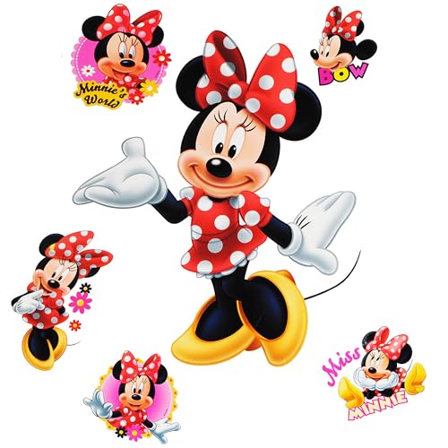 alles-meine.de GmbH 6 TLG. Set Fensterbilder - Minnie Maus - Sticker Fenstersticker Aufkleber - selbstklebend + wiederverwendbar - Fensterbild/z.B. für Fenster und Spiege.. von alles-meine.de GmbH