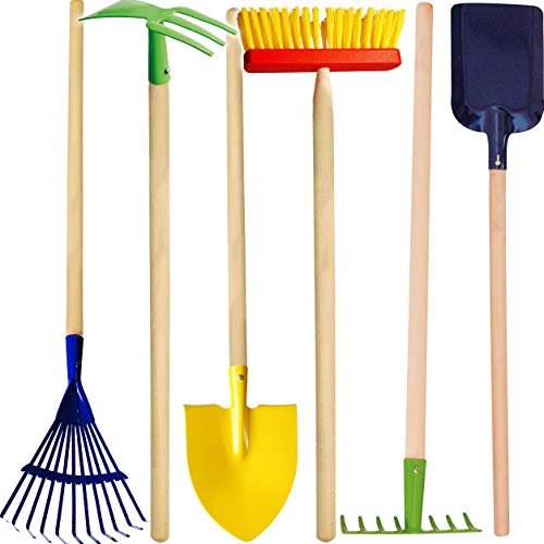 alles-meine.de GmbH 6 TLG. XL Gartenset Schaufel Besen Rechen Schaufel Rechen Harke - Holz Metall für Kinder Garten groß bunt Gartenwerkzeug Gartengeräte alles-meine.de GmbH 6 TLG. XL Gartenset Schaufel Besen Rechen Schaufel Rechen Harke - Holz Metall für Kinder Garten groß bunt Gartenwerkzeug Gartengeräte von alles-meine.de GmbH