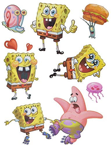 alles-meine.de GmbH 7 TLG. Set Fensterbilder - Spongebob Schwammkopf - Sticker Fenstersticker Aufkleber - selbstklebend + wiederverwendbar - Fensterbild/z.B. für Fenster und Sp.. von alles-meine.de GmbH