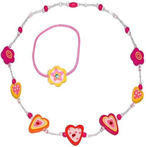alles-meine.de GmbH 8 TLG. Set 4 Ketten/Kinderkette & 4 Haargummi - Glitzer - Blumen & Herzen - pink - aus Holz - Schmuck/Perlenkette - Bunte Holzperlen - bunt - Haargu.. alles-meine.de GmbH 8 TLG. Set 4 Ketten/Kinderkette & 4 Haargummi - Glitzer - Blumen & Herzen - pink - aus Holz - Schmuck/Perlenkette - Bunte Holzperlen - bunt - Haargu.. von alles-meine.de GmbH