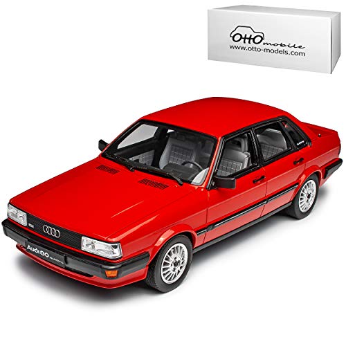 alles-meine.de GmbH A*U*D*I 80 B2 Quattro Limousine Rot 1978-1986 Nr 339 1/18 Otto Modell Auto mit individiuellem Wunschkennzeichen von alles-meine.de GmbH