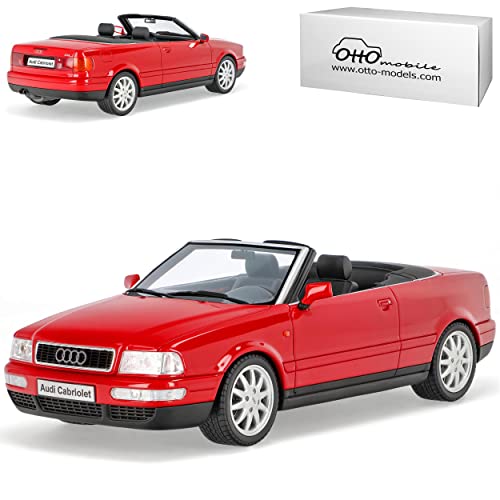 alles-meine.de GmbH A*U*D*I 80 B4 2.8 Cabrio Laser Rot 1991-1995 Nr 931 1/18 Otto Modell Auto mit individiuellem Wunschkennzeichen von alles-meine.de GmbH