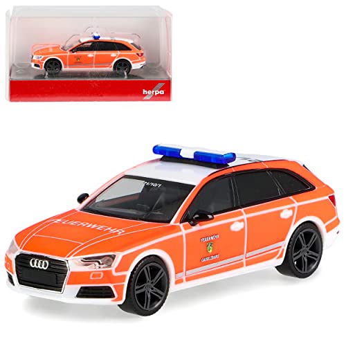 A*U*D*I A4 B9 Avant Kombi Feuerwehr Cadolzburg Ab 2015 H0 1/87 Herpa Modell Auto mit individiuellem Wunschkennzeichen von alles-meine.de GmbH