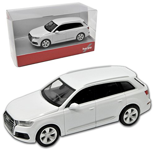 A*U*D*I Q7 Gletscher Weiss SUV 2. Generation Ab 2015 H0 1/87 Herpa Modell Auto mit individiuellem Wunschkennzeichen von alles-meine.de GmbH